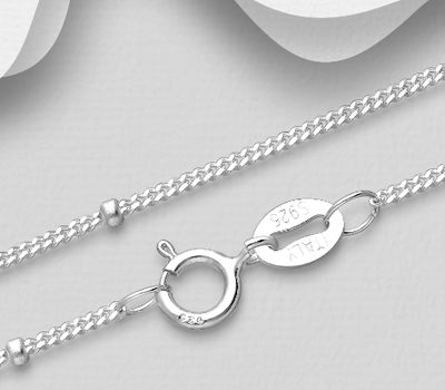 ITALIAN DELIGHT - 925 Sterling Silver Chain, 1.9 mm Wide, Made in Italy.