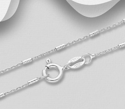 ITALIAN DELIGHT - 925 Sterling Silver Chain,1.3 mm Wide, Made in Italy.