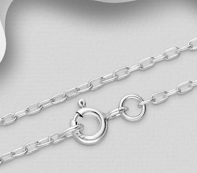 Malın səhifəsinə keç 925 Sterling Silver Anchor Chain, 1.5 mm Wide, Made In Thailand.