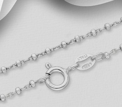 ITALIAN DELIGHT - 925 Sterling Silver Chain, 1.8 mm Wide, Made in Italy.