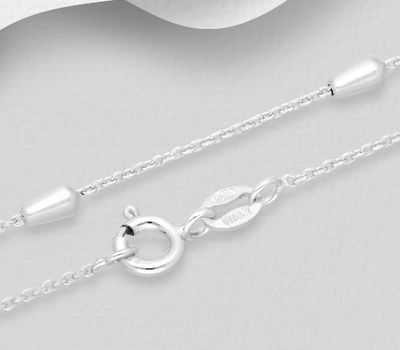 Malın səhifəsinə keç ITALIAN DELIGHT - 925 Sterling Silver Chain, 3 mm Wide, Made in Italy.