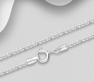 Malın səhifəsinə keç 925 Sterling Silver Chain, 2 mm Wide
