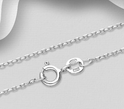 ITALIAN DELIGHT - 925 Sterling Silver Chain, 1 mm Wide, Made in Italy.