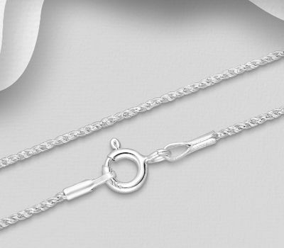 Malın səhifəsinə keç 925 Sterling Silver Giotto Chain, 1.05 mm Wide, Made In Thailand.