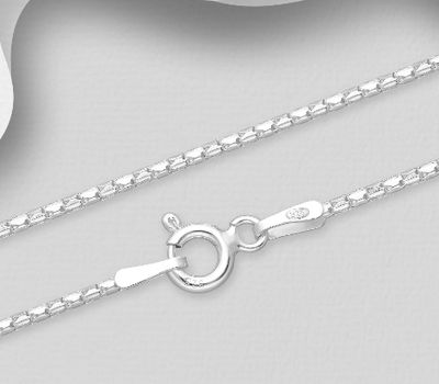 Malın səhifəsinə keç 925 Sterling Silver Chain, 1.20 mm Wide.