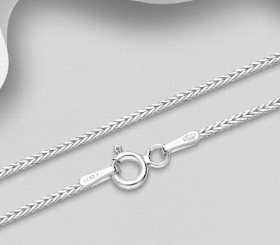 Malın səhifəsinə keç ITALIAN DELIGHT - 925 Sterling Silver Snake Chain, 1.1 mm Wide, Made in Italy.