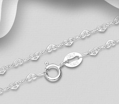 Malın səhifəsinə keç ITALIAN DELIGHT - 925 Sterling Silver Mariner Chain, 2 mm Wide, Made in Italy.
