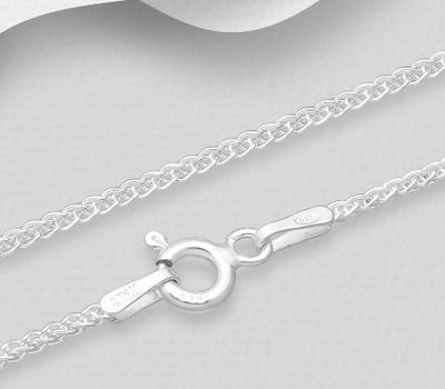 ITALIAN DELIGHT - 925 Sterling Silver Chain, 1 mm Wide, Made in Italy.