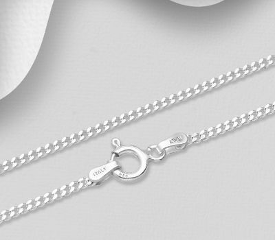 ITALIAN DELIGHT - 925 Sterling Silver Spiga Chain, 1.5 mm Wide, Made in Italy