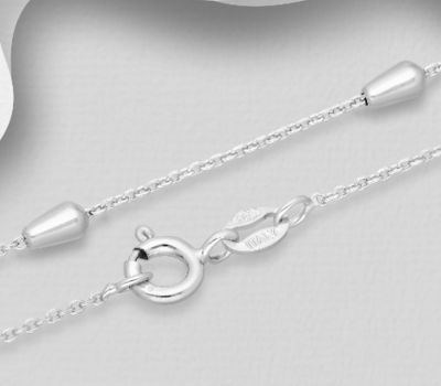 ITALIAN DELIGHT - 925 Sterling Silver Chain, 3 mm Wide,  Made in Italy.
