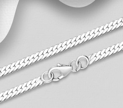 Malın səhifəsinə keç 925 Sterling Silver Chain, 3 mm Wide.