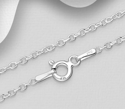 Malın səhifəsinə keç ITALIAN DELIGHT - 925 Sterling Silver Anchor Chain, 1.8 mm Wide, Made in Italy.