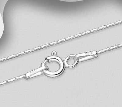 ITALIAN DELIGHT - 925 Sterling Silver Chain, 0.5 mm Wide, Made in Italy