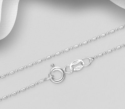 ITALIAN DELIGHT - 925 Sterling Silver Chain, 1 mm Wide, Made in Italy.