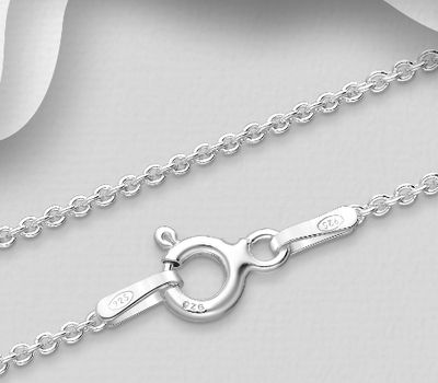 ITALIAN DELIGHT - 925 Sterling Silver Anchor Chain, 1.1 mm Wide, Made in Italy.
