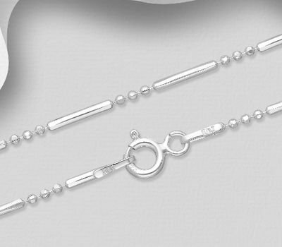 ITALIAN DELIGHT - 925 Sterling Silver Chain, 1.20 mm Wide. Made in Italy.