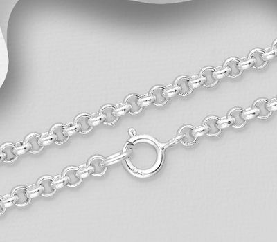 925 Sterling Silver Chain, 2.5 mm Wide.