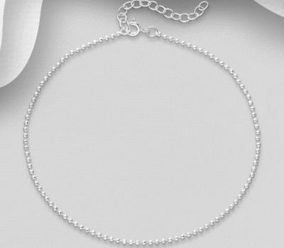 925 Sterling Silver Ball Anklet