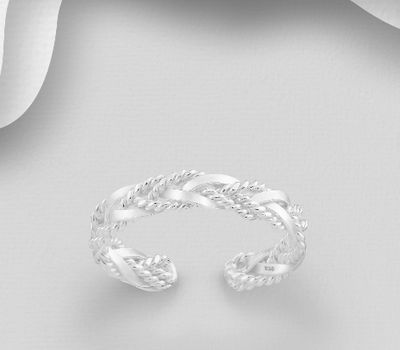 Şəkli böyütmək üçün tiklayın 925 Sterling Silver Adjustable Toe Ring