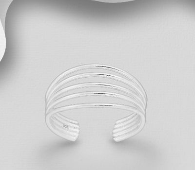 Şəkli böyütmək üçün tiklayın 925 Sterling Silver Adjustable Toe Ring