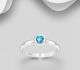925 Sterling Silver Adjustable Toe Ring, Decorated with Various Colors Crystal Glass