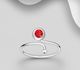 925 Sterling Silver Adjustable Toe Ring, Decorated with Crystal Glass