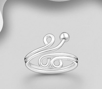Şəkli böyütmək üçün tiklayın 925 Sterling Silver Adjustable Ring