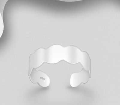 Şəkli böyütmək üçün tiklayın 925 Sterling Silver Adjustable Toe Ring