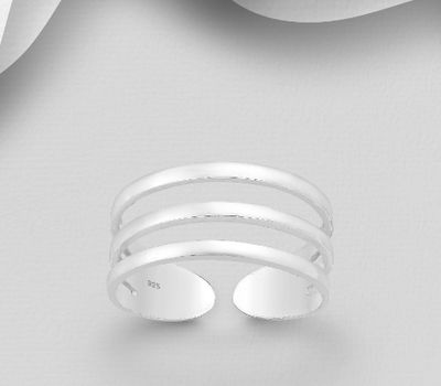 Şəkli böyütmək üçün tiklayın 925 Sterling Silver Adjustable Toe Ring