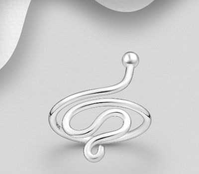 Şəkli böyütmək üçün tiklayın 925 Sterling Silver Adjustable Toe Ring