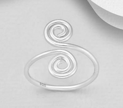 925 Sterling Silver Adjustable Coil Toe Ring