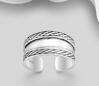 925 Sterling Silver Adjustable Toe Ring