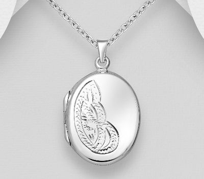 Şəkli böyütmək üçün tiklayın 925 Sterling Silver Locket Pendant