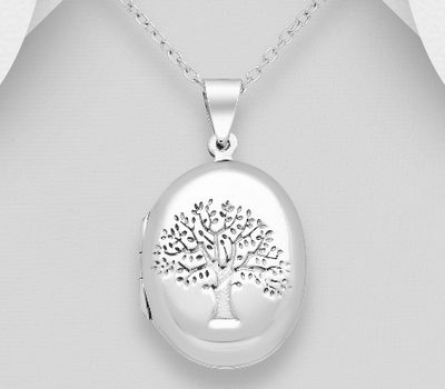 925 Sterling Silver Tree of Life Locket Pendant