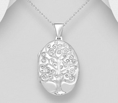 Şəkli böyütmək üçün tiklayın 925 Sterling Silver Tree Of Life Locket Pendant