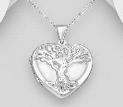 925 Sterling Silver Tree Of Life Locket Pendant