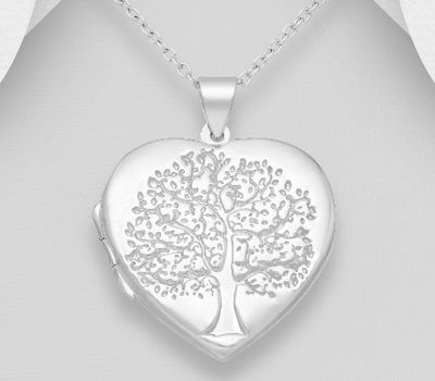 925 Sterling Silver Tree Of Life Locket Pendant
