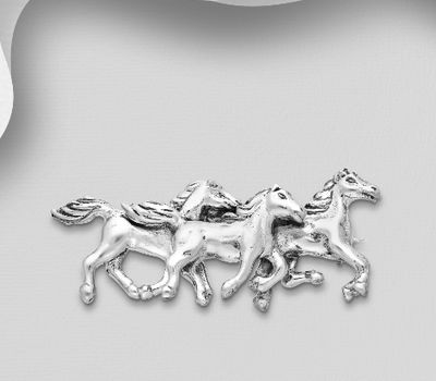 925 Sterling Silver Horse Brooch