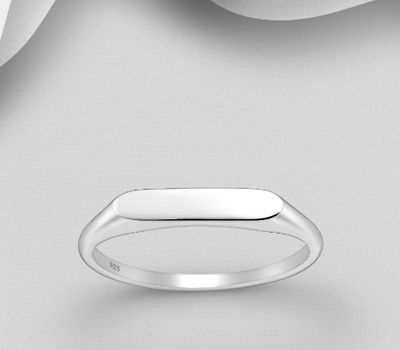 Şəkli böyütmək üçün tiklayın 925 Sterling Silver Engravable Ring