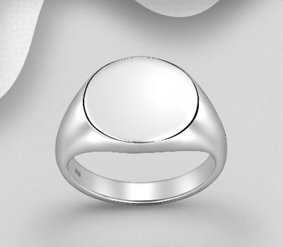 Şəkli böyütmək üçün tiklayın 925 Sterling Silver Engravable Ring