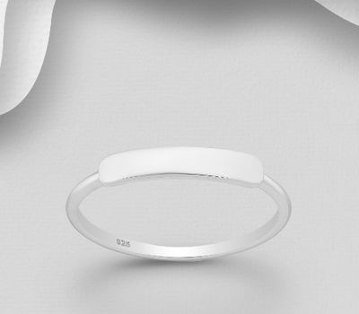 Şəkli böyütmək üçün tiklayın 925 Sterling Silver Engravable Ring