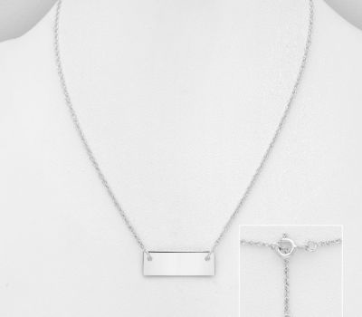 925 Sterling Silver Engravable Necklace