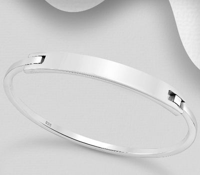 SHINE ON by 7K - 925 Sterling Silver Engravable Bangle