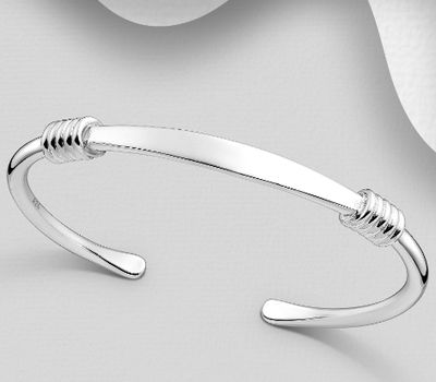 Şəkli böyütmək üçün tiklayın 925 Sterling Silver Cuff Bracelet