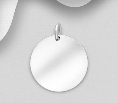 Şəkli böyütmək üçün tiklayın 925 Sterling Silver Engravable Findings