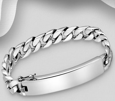 925 Sterling Silver Engravable Link Bracelet