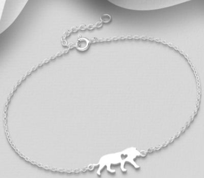 925 Sterling Silver Lion Bracelet