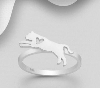 925 Sterling Silver Leopard Ring