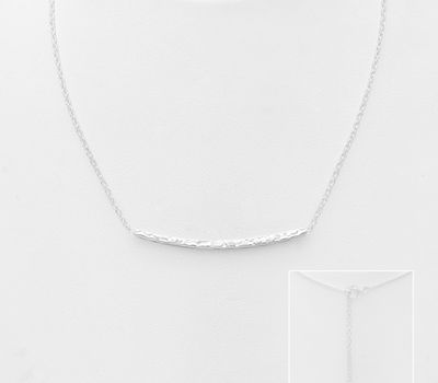 925 Sterling Silver Hammered Necklace