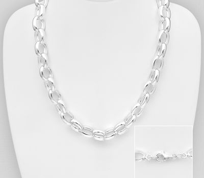 925 Sterling Silver Rollo Necklace